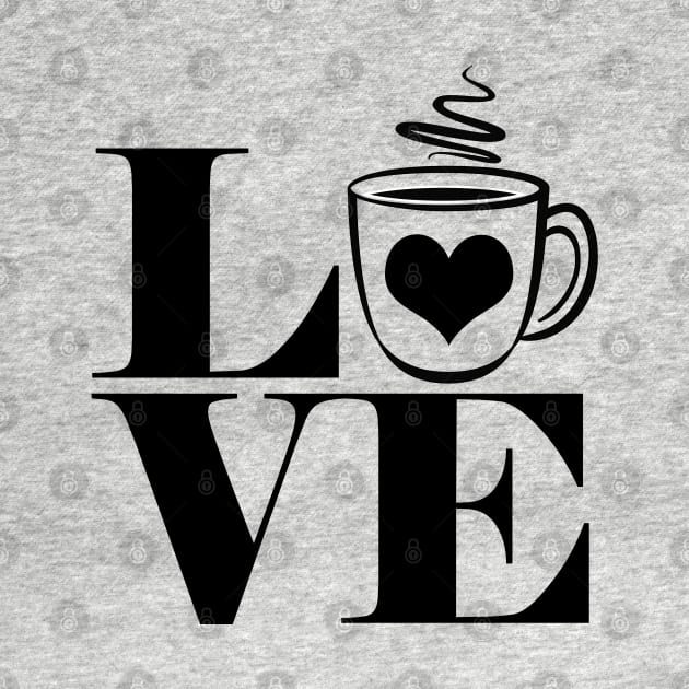 Big Coffee Love Heart by TLSDesigns